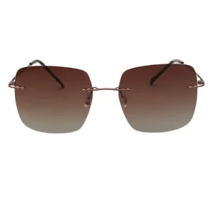 S008 Fashion Square Sunglasses Rimless Polarized Shaded Sun Glasses Men Women Frameless Sunglasses Trendy Metal UV400 Eyeglasses
