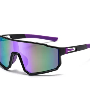 2025 New Outdoor Cycling Sunglasses Colorful One-Piece Glasses With PC Frame Glass Lenses for Sports & Recreation