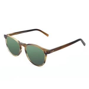 Wholesale 2023 Retro Round Wood Pattern Frame Acetate Men Unisex Sunglasses